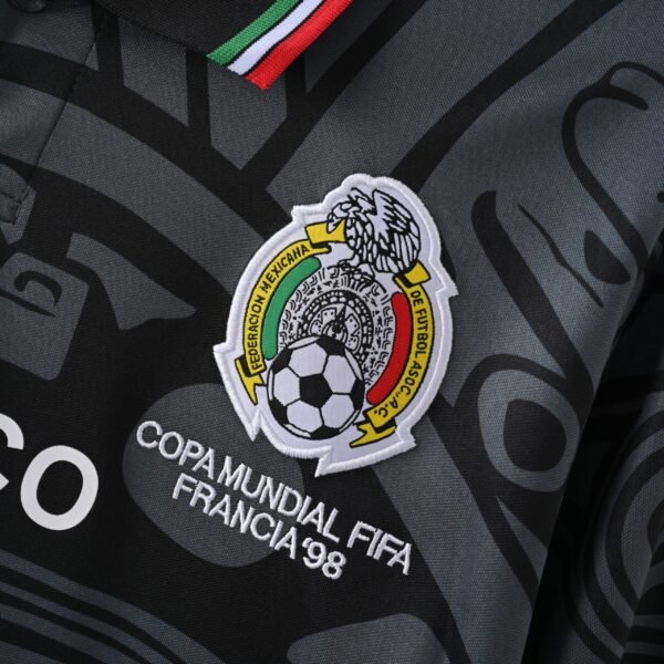1998 Mexico Goalkeeper Long-Sleeve Jersey – Retro Black Edition - 图片 5