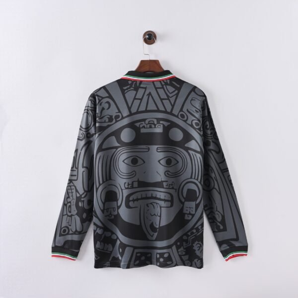 1998 Mexico Goalkeeper Long-Sleeve Jersey – Retro Black Edition - 图片 3