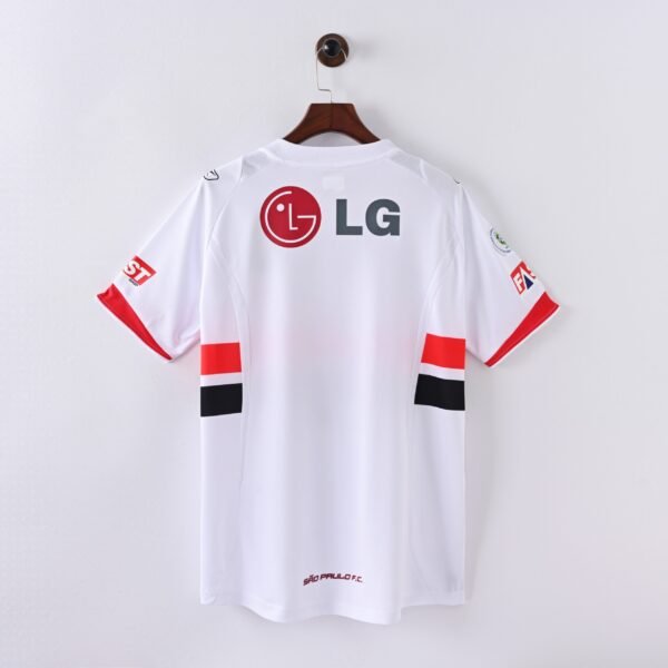 São Paulo FC Home Jersey – Classic White with Red & Black Stripes - 图片 3