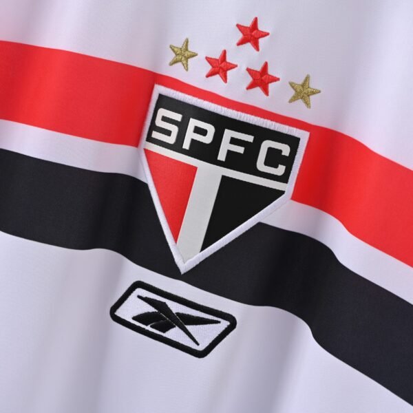 São Paulo FC Home Jersey – Classic White with Red & Black Stripes - 图片 6